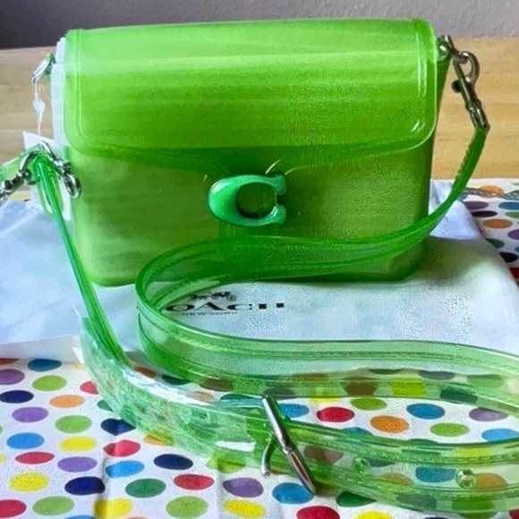 💚 COACH GREEN JELLY TABBY 💚 NWT - Picture 2 of 15